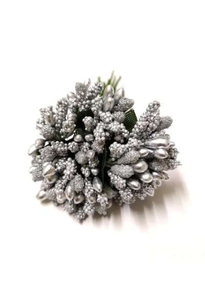 Silver Color Artificial Pollens for Bridal Jewelry Making | Elegant Craft Supplies