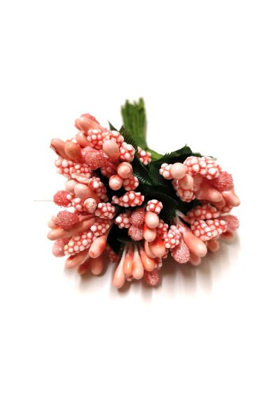 Peach Color Artificial Pollens - 1 Bunch for Jewelry & Craft Making