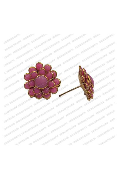 ECMPS22-Double-Layer-Round-Shape-Candy-Pink-Color-Pachi-Studs V1