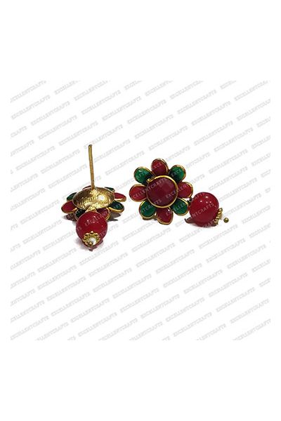 ECMPS5-Single-Layer-Round-Shape-Forest-Green-and-Red-Color-Pachi-Studs V1