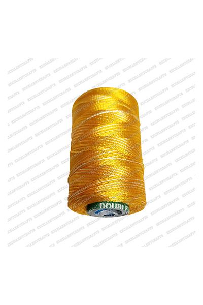 Dark Yellow & White Shade No-582 Silk Thread – Double Color Thread for Bangle Making & Embroidery