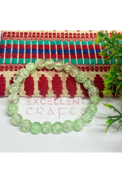 8mm Crackle Bead Bracelet Roya Blue White combo