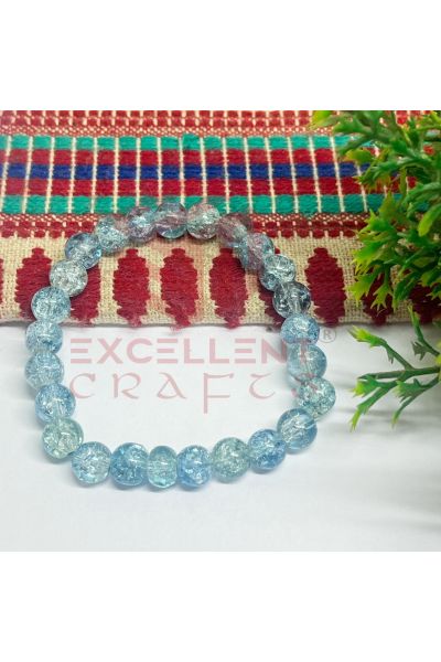 8mm Crackle Bead Bracelet 