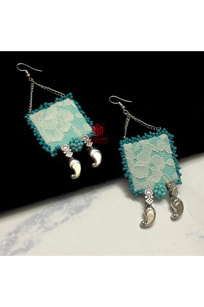 Fabric Hanging Earrings