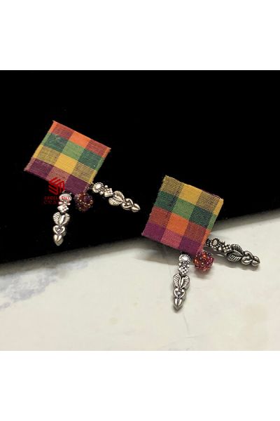 Fabric Earrings- Kolhapuri Edition Design 42