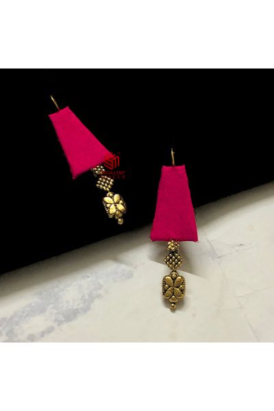 Fabric Earrings- Kolhapuri Edition Design 81