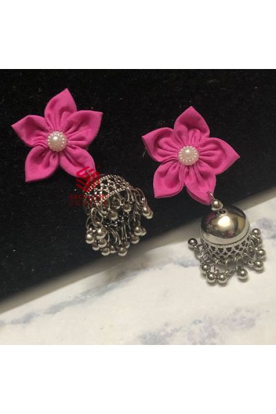 Candy Pink Color Kusum Earrings