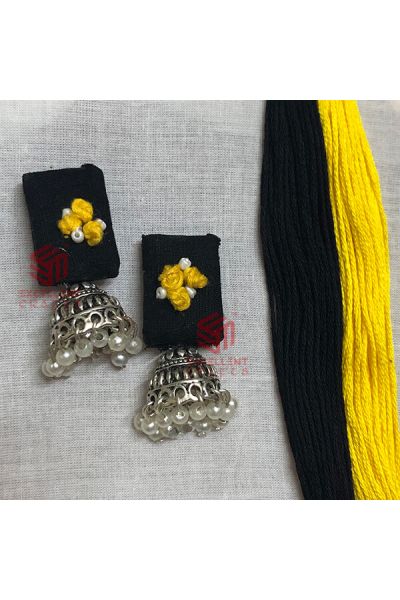 Sunshine Yellow Color Knot Designer Earrings 