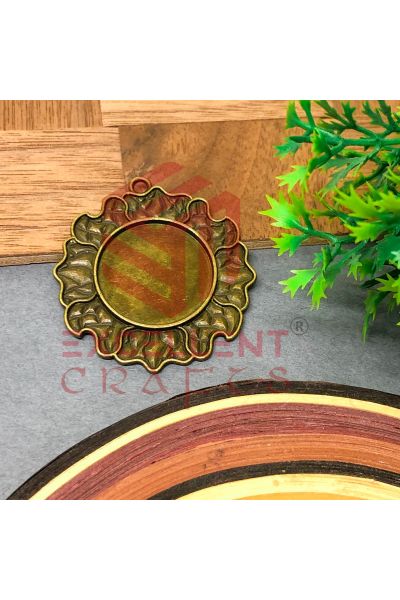 Circle Cabochon Vintage Pendent Bezel-Design-28