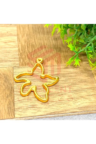 Flower-Shape-Open-Back-Hollow-Pendant-Bezel-Gold- for making Resin Pendant/ DIY crafts