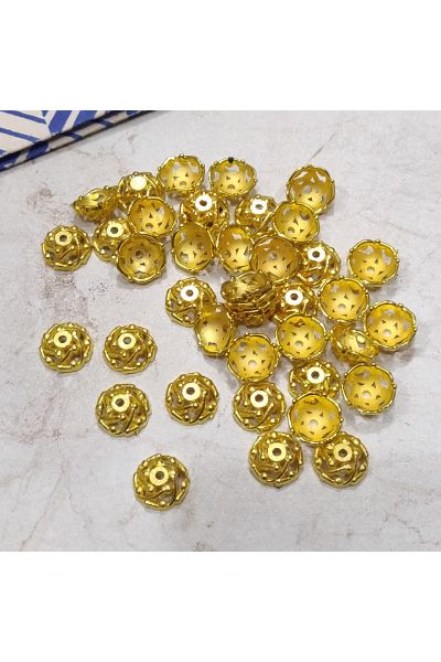 Dome Shape CCB Bead Cap - Gold -Pack of 100Pcs