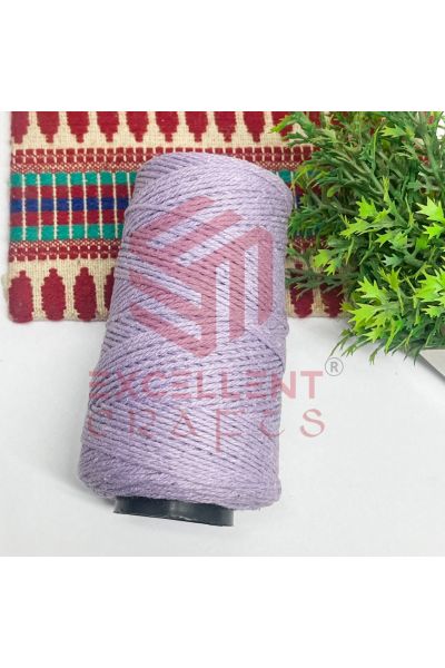 Twisted Cotton Macrame Thread | Purple Color| 1.5 mm | 100 meters 