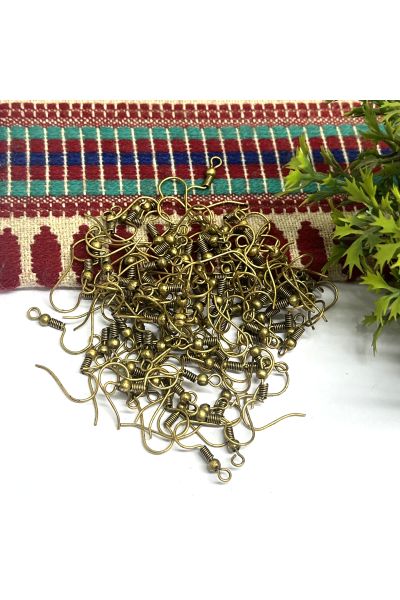 Fish Hooks for Jewellery Making -100Pcs Pack-Antique Bronze