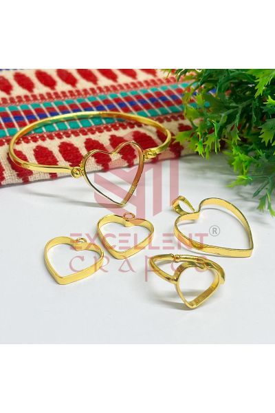 Valantine bezels Kada Earring Pendant Finger Ring Combo5 set-Gold