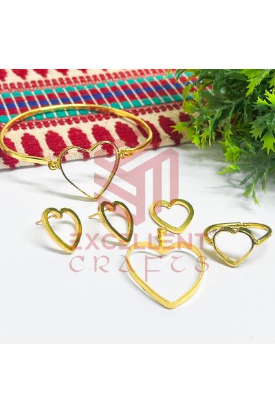 Valantine bezels Kada Earring Pendant Finger Ring Combo set
