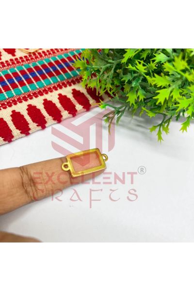 Rectangle Shape Bracelet Connector Bezels -Gold