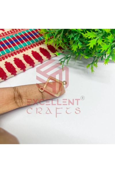 Rhombus  Shape Bracelet Connector Bezels -Rose Gold