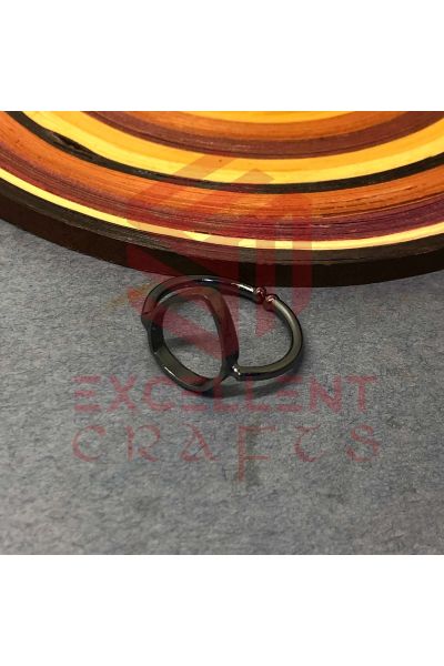 Excellentcrafts Adjustable Black Drop Shape Brass Open Back Head finger ring  For Jewellery Making /Resin Art - Pack of 1 PC