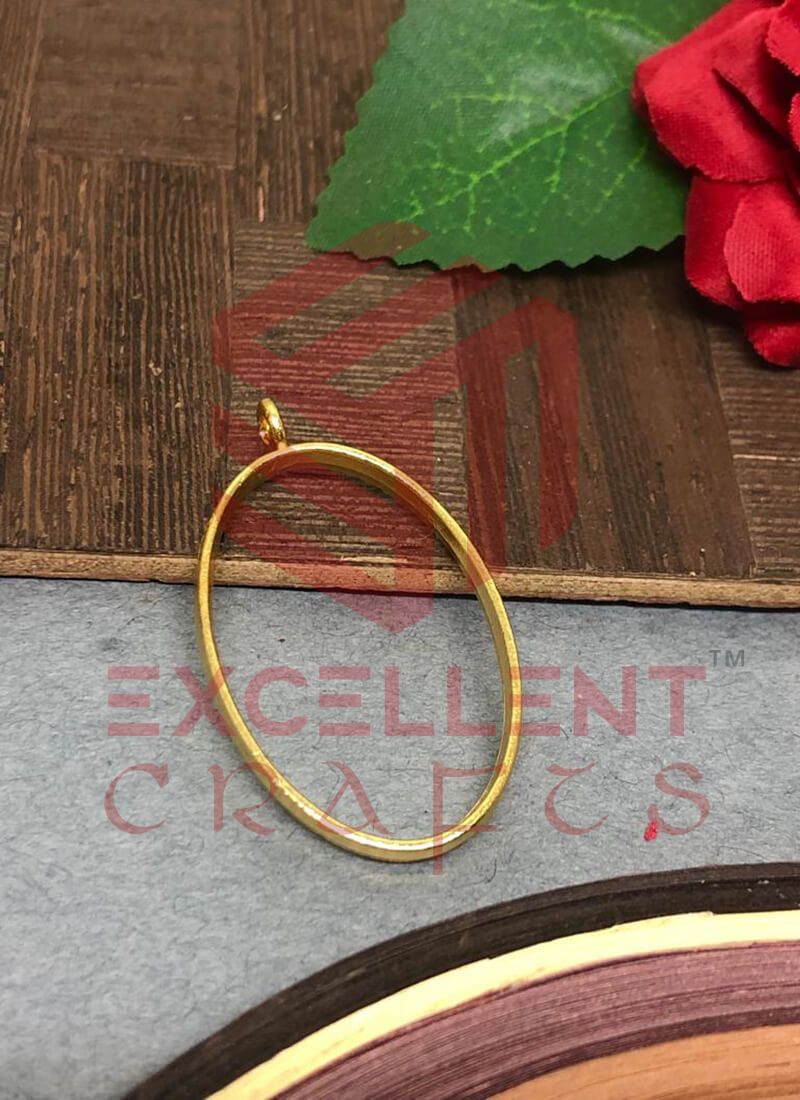 35mm x 20mm Open Back Bezel Oval Shape - Gold
