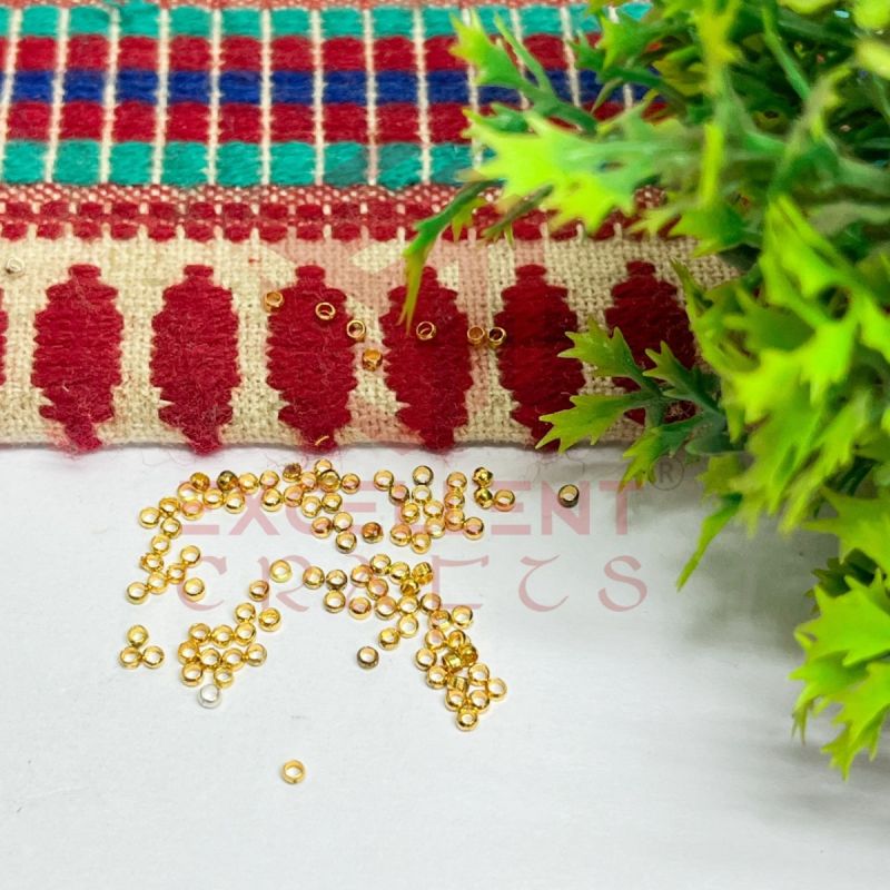 2mm Brass Crimp Beads 
