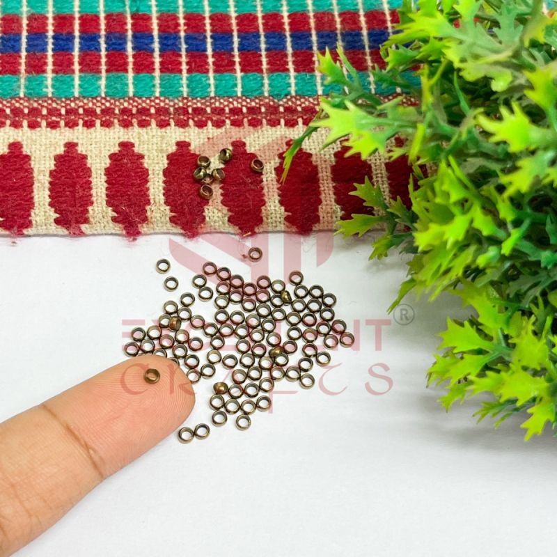 3mm Brass Crimp Beads