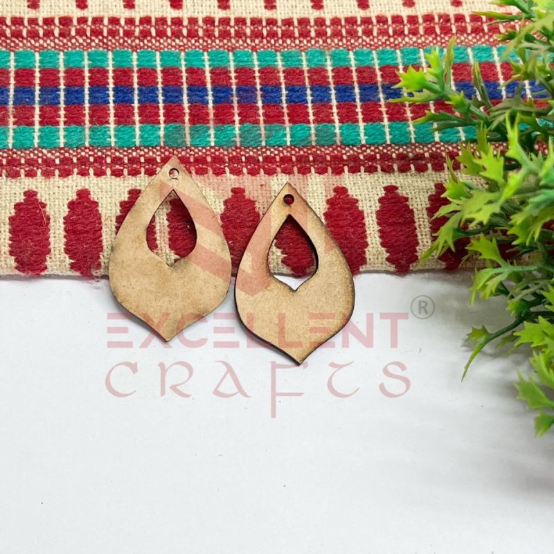MDF Cutout for Earrings - Design1 - 1 Pair