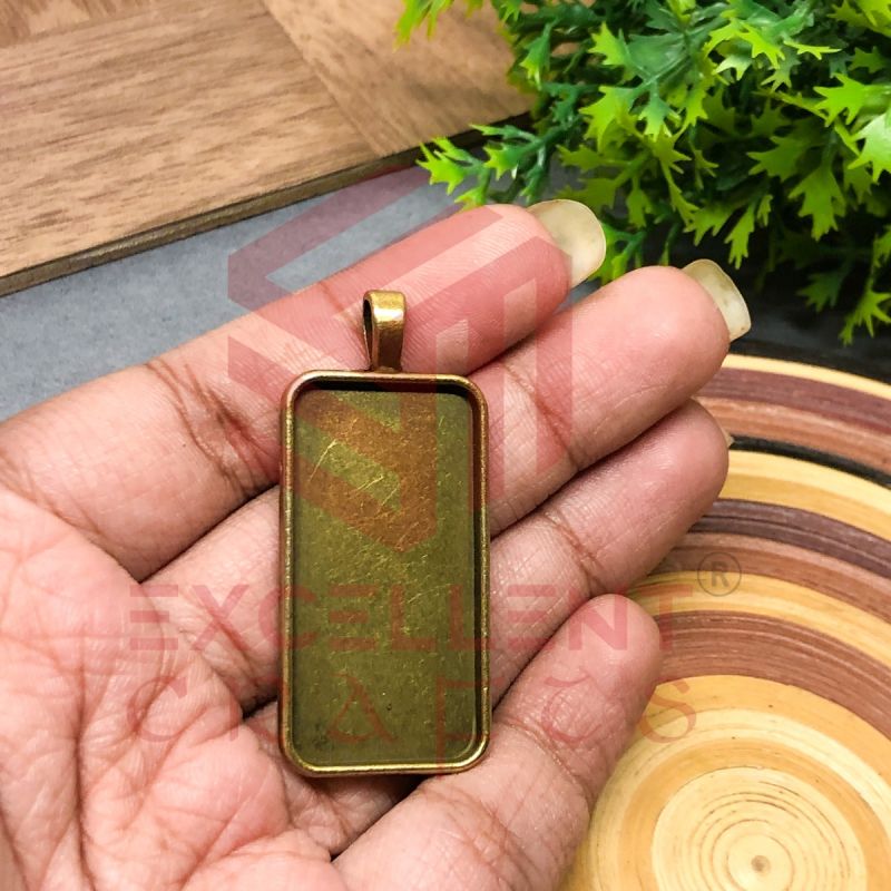 Rectangle Cabochon Vintage Pendent Bezel-Design-12