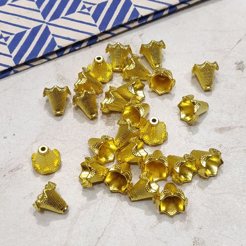 Lilly Flower Shape CCB Bead Cap - Gold -Pack of 100Pcs