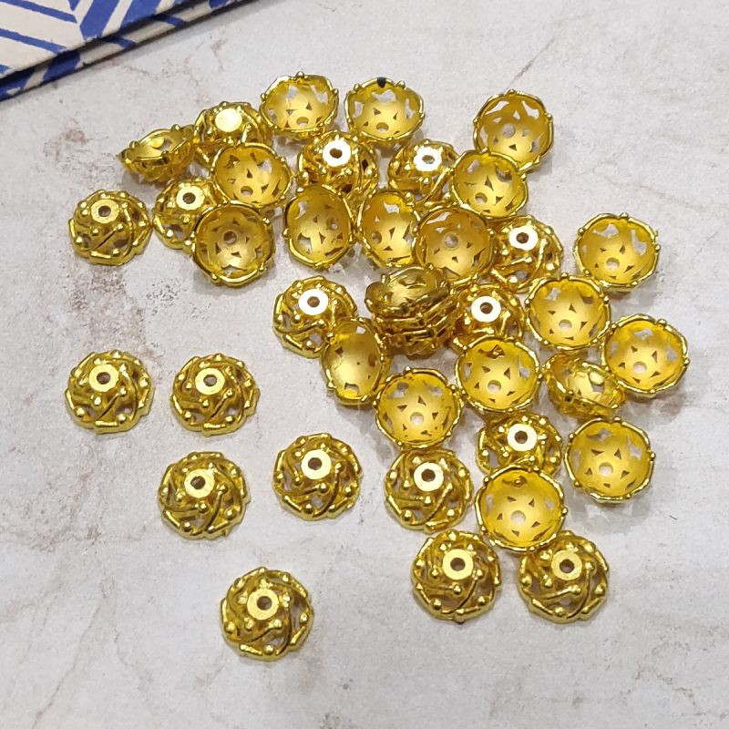 Dome Shape CCB Bead Cap - Gold -Pack of 100Pcs