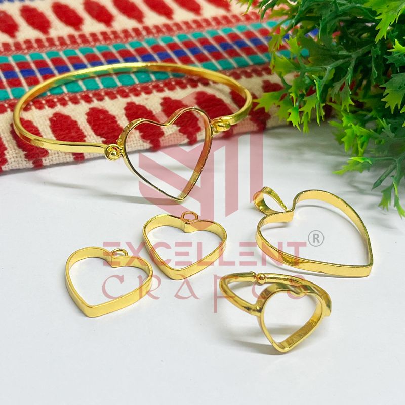 Valantine bezels Kada Earring Pendant Finger Ring Combo5 set-Gold