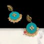 Baby Blue Color Round Shape Morini Earrings