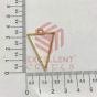 37mm x 20mm Open Back Bezel Triangle Shape - Gold