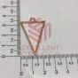 37mm x 20mm Open Back Bezel Triangle Shape - Rose Gold