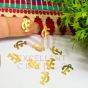 12mm Raw Brass Alphabet Charms - Letter F