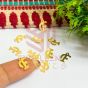 12mm Raw Brass Alphabet Charms - Letter F