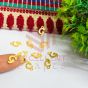 12mm Raw Brass Alphabet Charms - Letter G