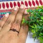 Leaf Shape Metal Antique Finish Silver Kolhapuri Charm Design 10