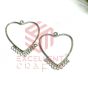 Round Shape Metal Antique Finish Flower Gold Color Stud Design 6