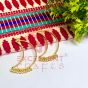Goddess Lakshmi Metal Antique Finish Gold Color Stud Design 2