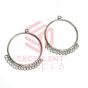 Round Shape Metal Antique Finish Flower Gold Color Stud Design 8