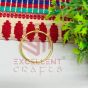 12mm Dia Round Shape Gold Antique Finish Metal Head Cap Flower Design 9