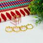 Round Shape 3 Hole Metal Antique Finish Gold Connector Flower Design 1