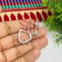 Tunnel Shape Metal Antique Finish Silver Jhumka Base Design 3