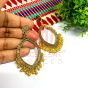 Leaf Shape Metal Antique Finish Gold Color Stud Design 5