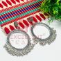 10mm Dia Round Shape Silver Antique Finish Metal Head Cap Design 22