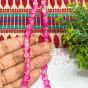 8mm Double Color Crackle Beads – Pink & White (1 Line, 80-90 Pcs) for Bracelet & DIY Jewelry Crafts
