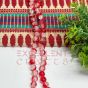 8mm Double Color Crackle Beads Red and White