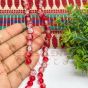 8mm Double Color Crackle Beads Red and White
