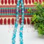 8mm Double Color Crackle Beads – Sky Blue & White (1 Line, 80–90 Beads) for Bracelet & DIY Jewellery Crafts
