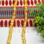 8mm Double Color Crackle Beads – Yellow & White (1 Line, 80–90 Beads) for DIY Bracelet & Jewellery Crafts